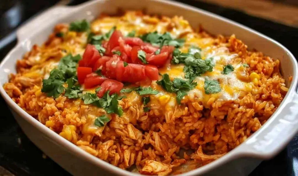 Chicken Enchilada Rice Casserole