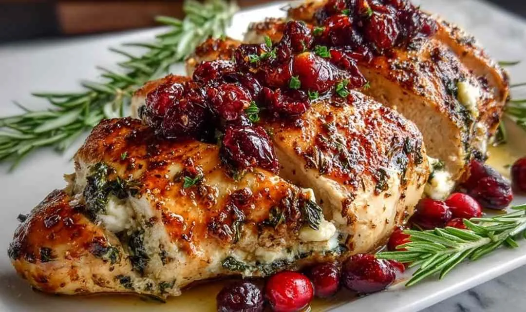 Cranberry Brie Stuffed Chicken