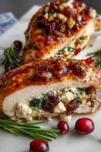 Cranberry Brie Stuffed Chicken