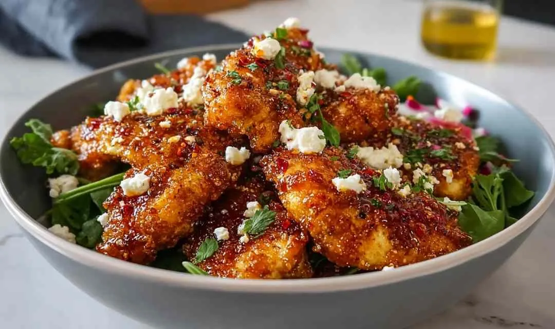 Crispy Hot Honey Feta Chicken