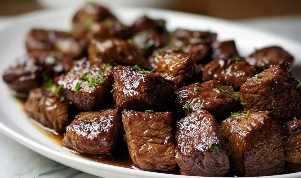 Seared beef cubes for crockpot steak bites recipe