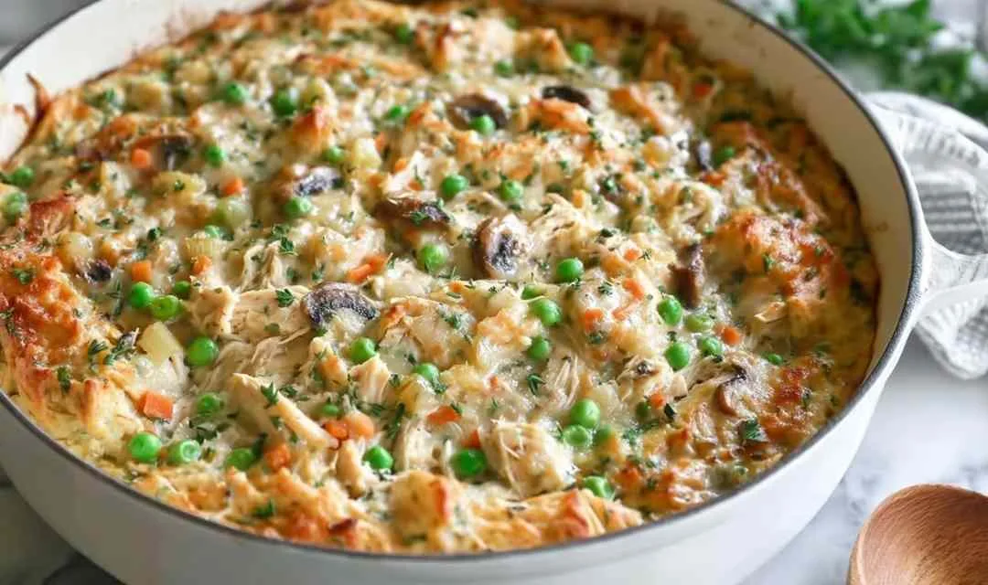 20-Minute Crustless Chicken Pot Pie