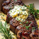 Garlic Butter Steak with Parmesan Cream Sauce