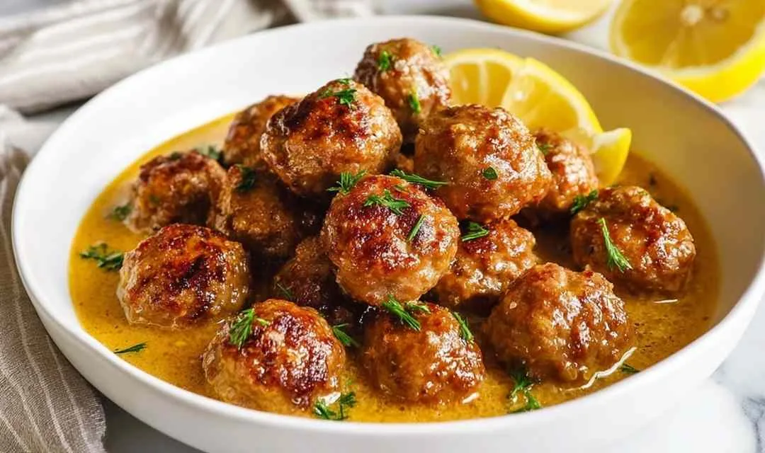 Greek Meatballs in Lemon Sauce