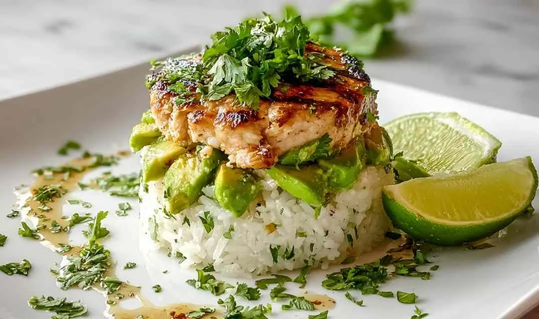 Honey Lime Chicken Rice Stack
