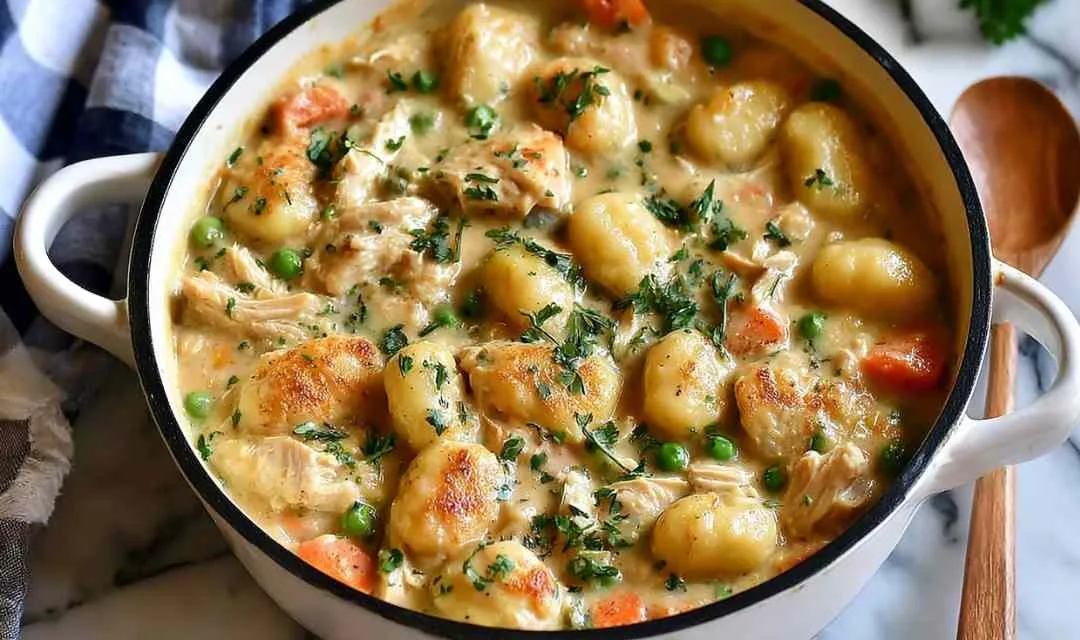 One Pot Gnocchi Chicken Pot Pie