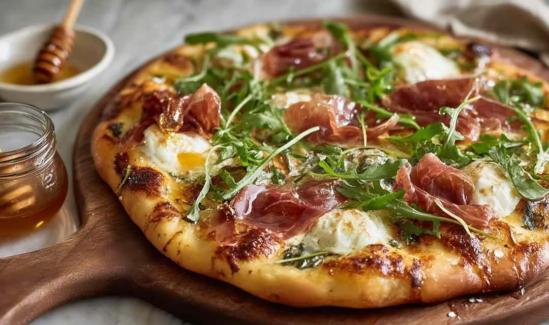 Prosciutto and Honey Burrata Pizza