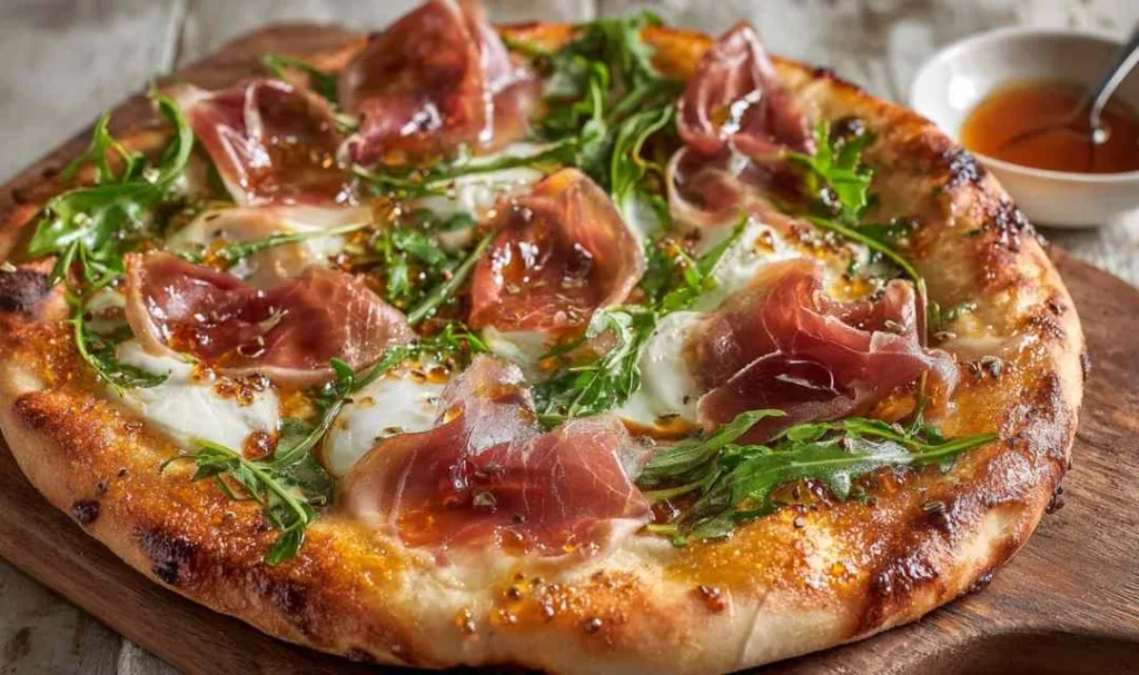 Prosciutto and Honey Burrata Pizza