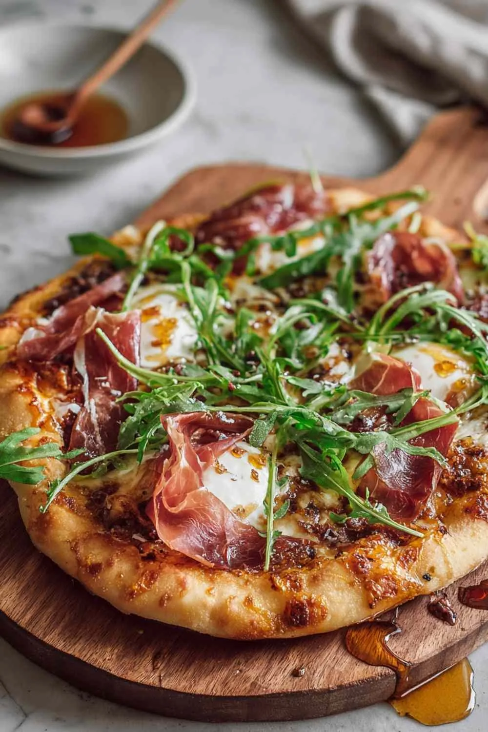 Prosciutto and Honey Burrata Pizza