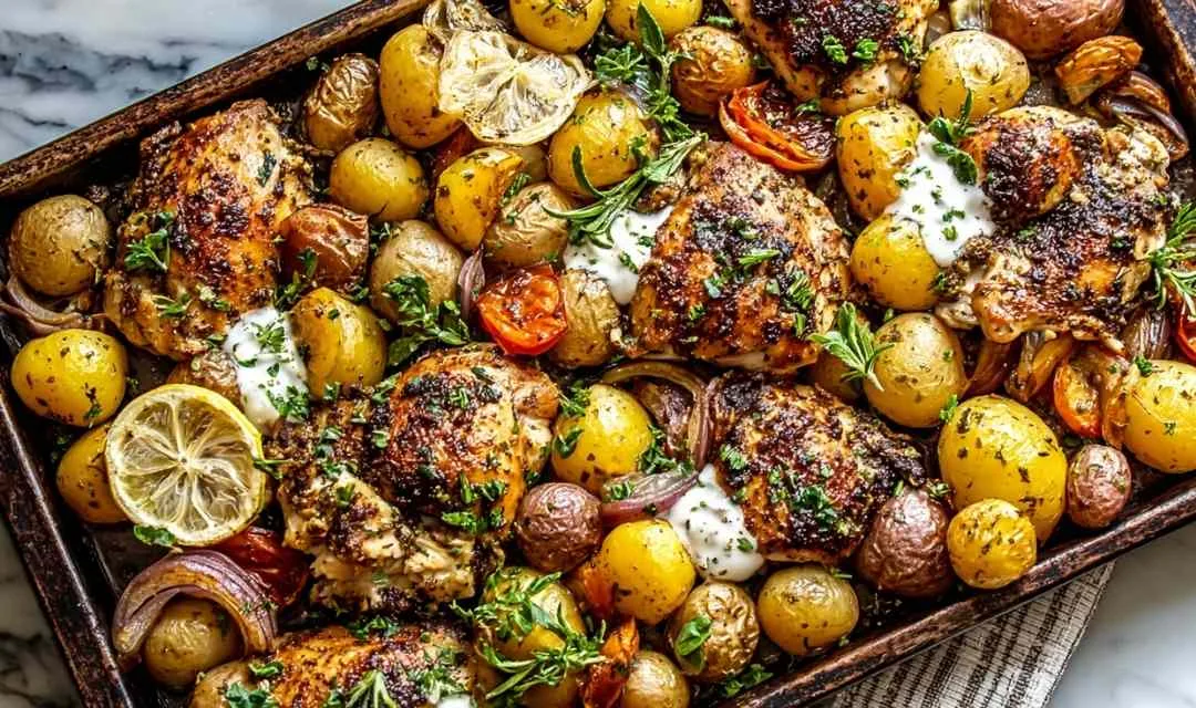 Sheet Pan Lemon Balsamic Chicken and Potatoes