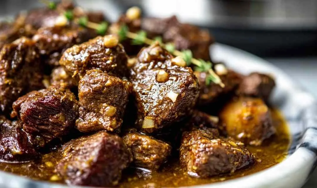 Slow Cooker Garlic Butter Beef Bites