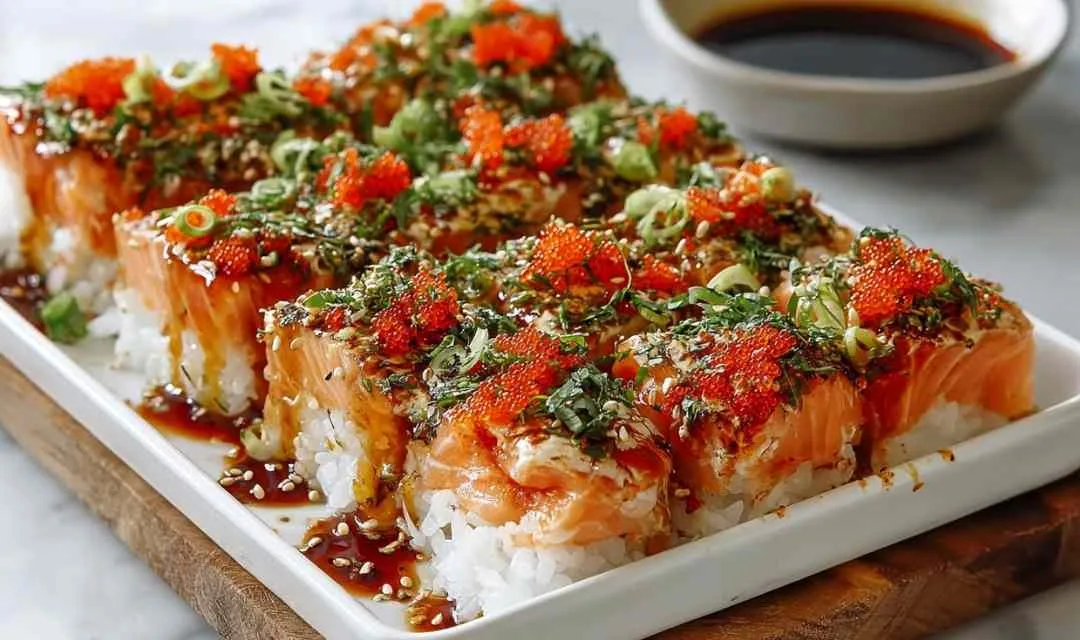 Spicy Salmon Sushi Bake