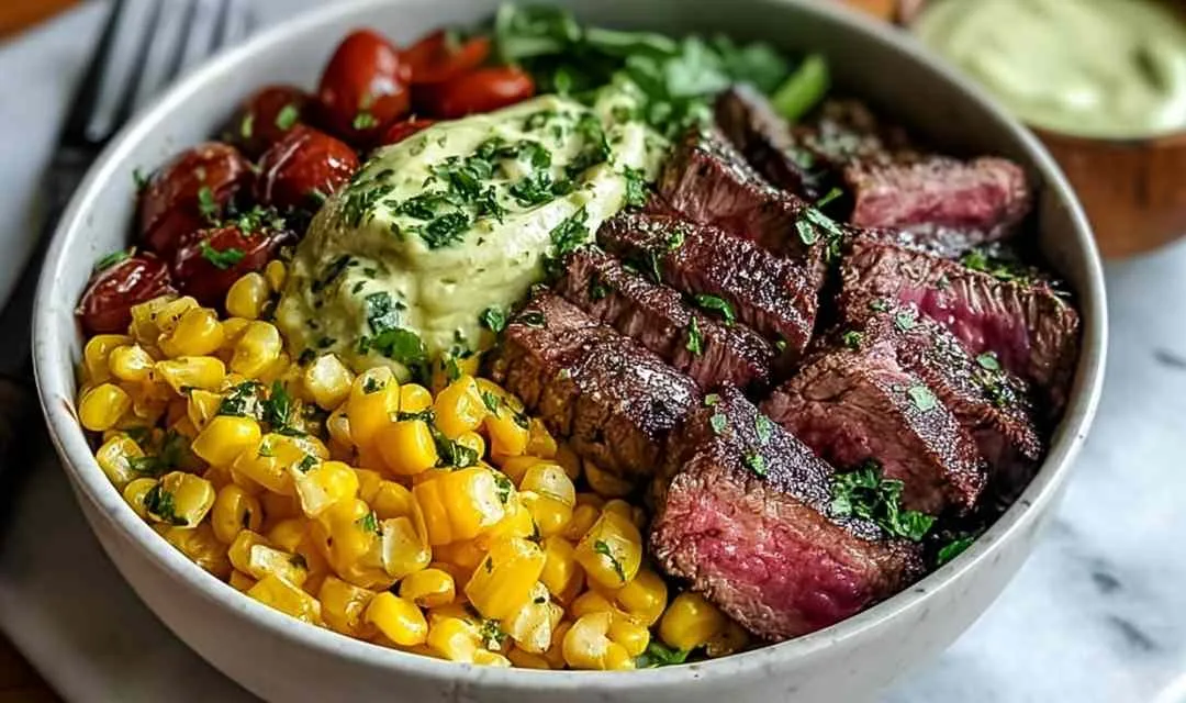 Steak Avocado Corn Bowl