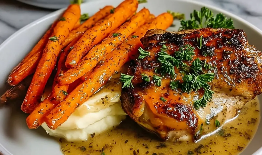 Garlic Herb Chicken & Carrot Plate