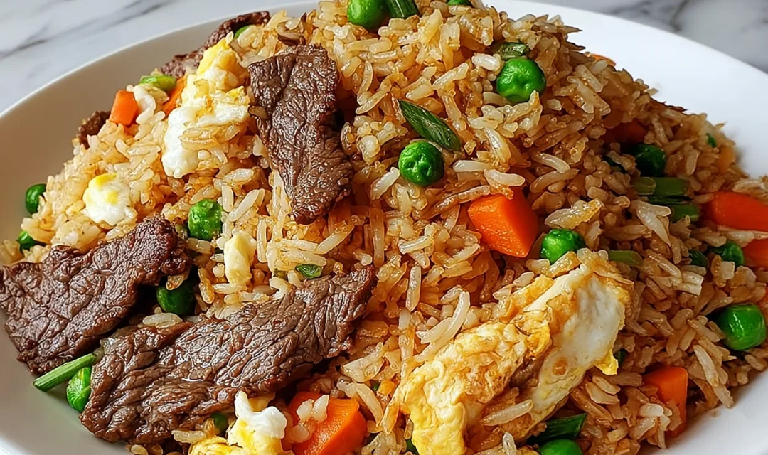 Savory Onion Beef Fried Rice That Tastes Like Restaurant Quality