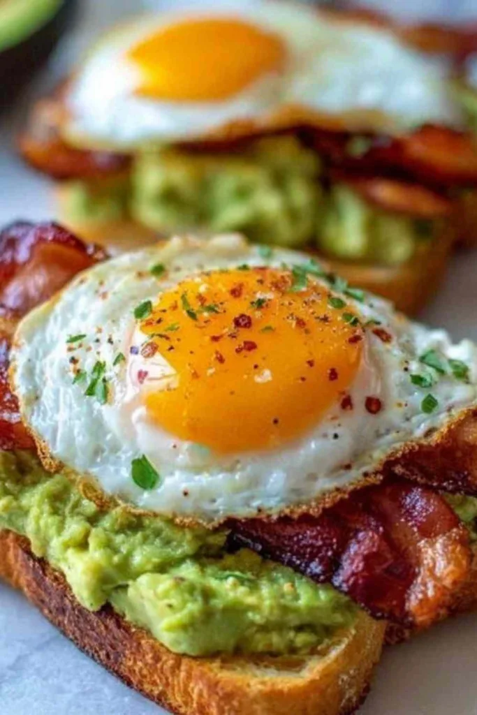 Avocado Bacon And Egg Toast