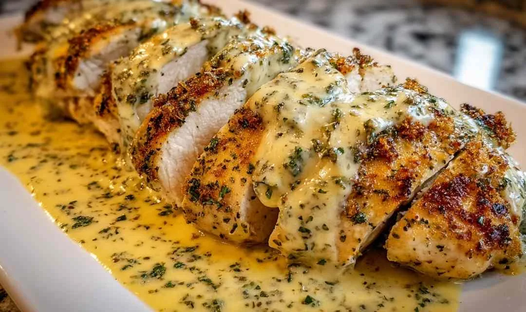 Baked Caesar Chicken with Creamy Parmesan Sauce
