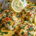 Baked Cod in Coconut Lemon Cream Sauce