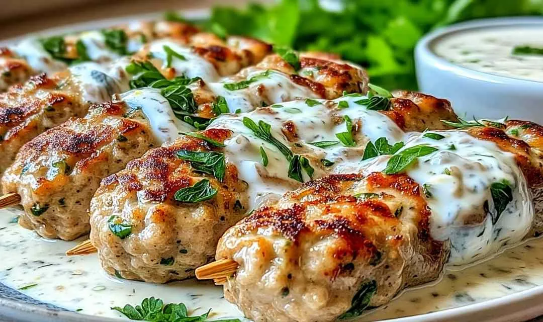 Chicken Kofta with Garlic Yogurt Sauce Recipe