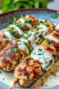 Chicken Kofta with Garlic Yogurt Sauce Recipe