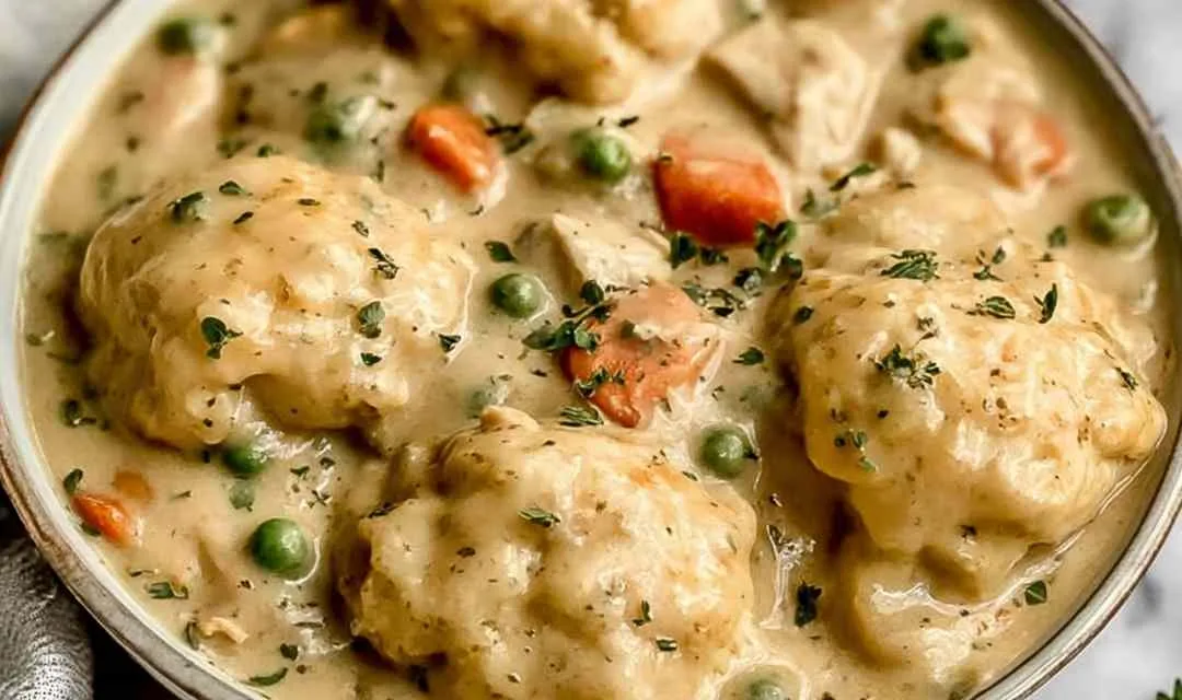 Easy Chicken and Dumplings with Biscuits