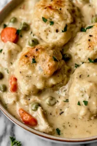 Easy Chicken and Dumplings with Biscuits