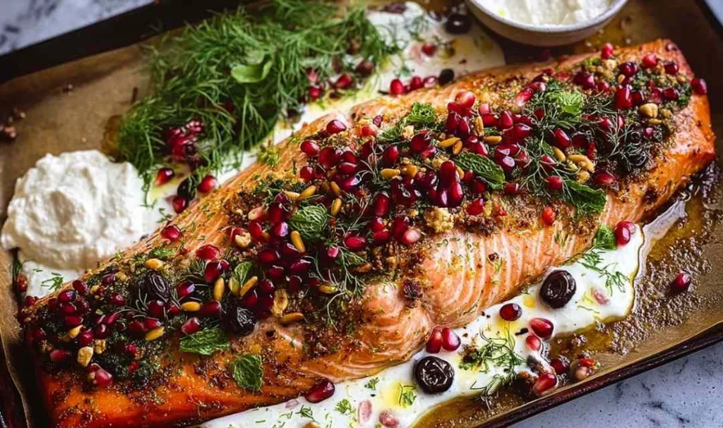 Christmas Baked Salmon with Honey Butter Glaz