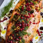 Christmas Baked Salmon with Honey Butter Glaz