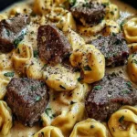 Cracked Garlic Steak Tortellini in Creamhouse Sauce