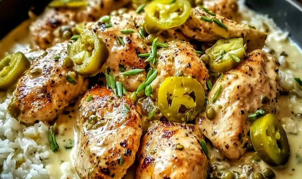 Creamy Pepperoncini Chicken Skillet Recipe