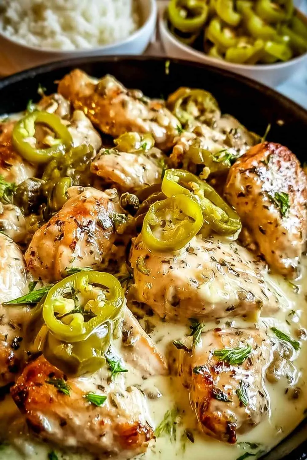 Creamy Pepperoncini Chicken Skillet Recipe