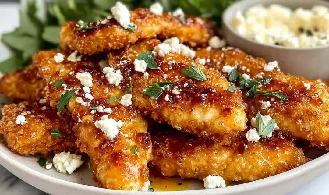 Crispy Hot Honey Feta Chicken