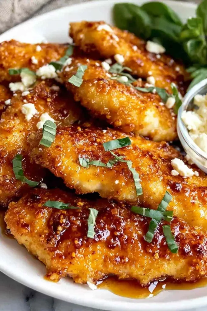 Crispy Hot Honey Feta Chicken