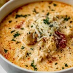 Crock Pot Creamy Chicken Parmesan Soup