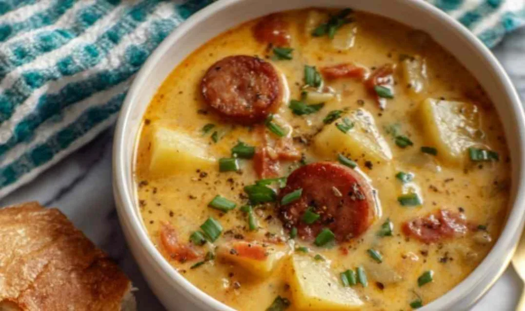 Crockpot Potato Soup with Sausage