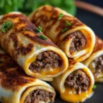 Easy Garlic Butter Beef Cheeseburger Rollups