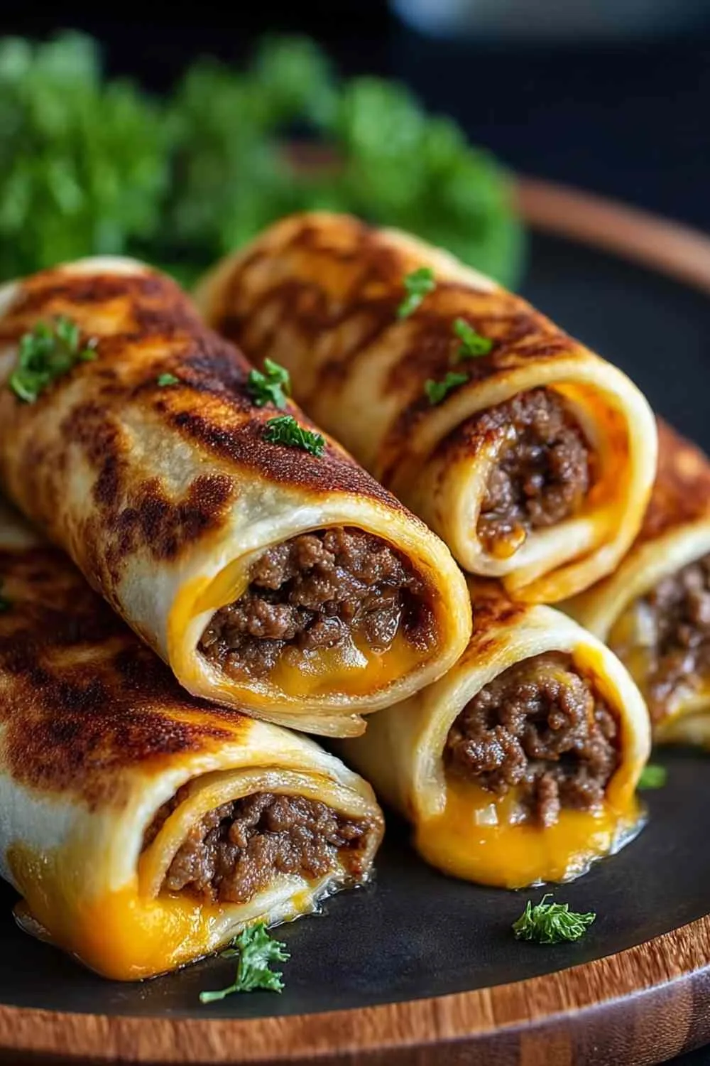 Easy Garlic Butter Beef Cheeseburger Rollups