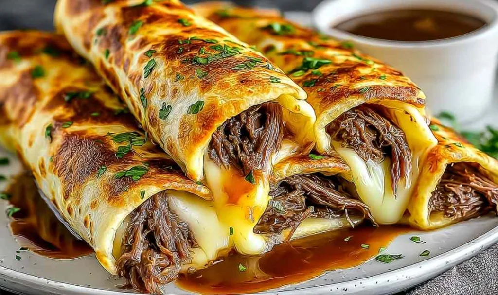 French Dip Tortilla Roll Ups