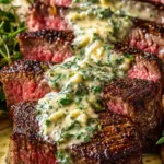 Garlic Butter Steak with Parmesan Cream Sauce