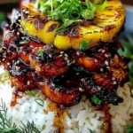 Hawaiian Huli Huli Chicken Stack