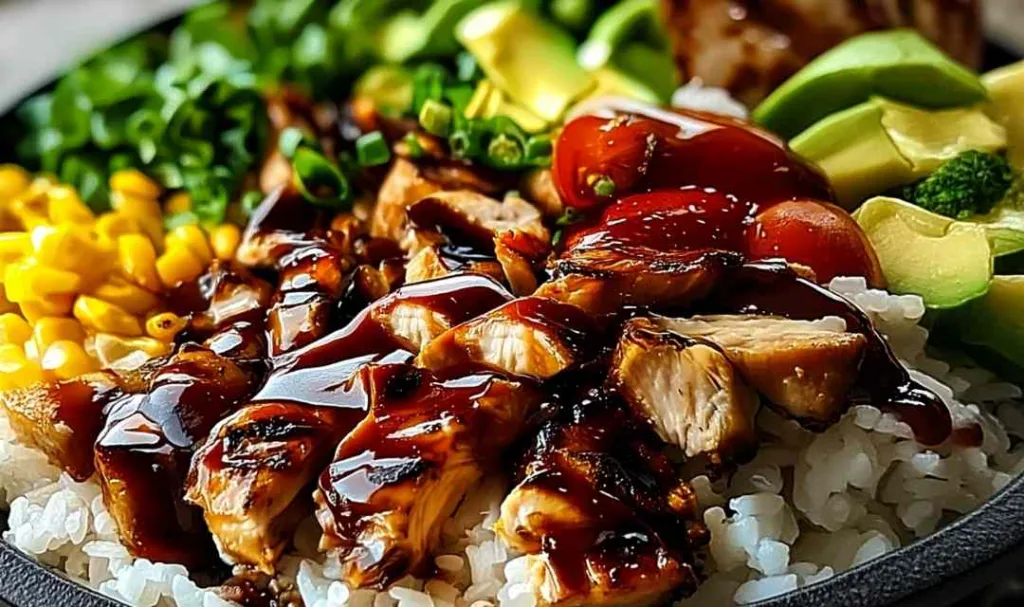 Honey BBQ Chicken Rice Bow
