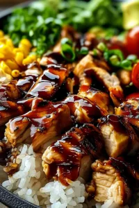 Honey BBQ Chicken Rice Bow
