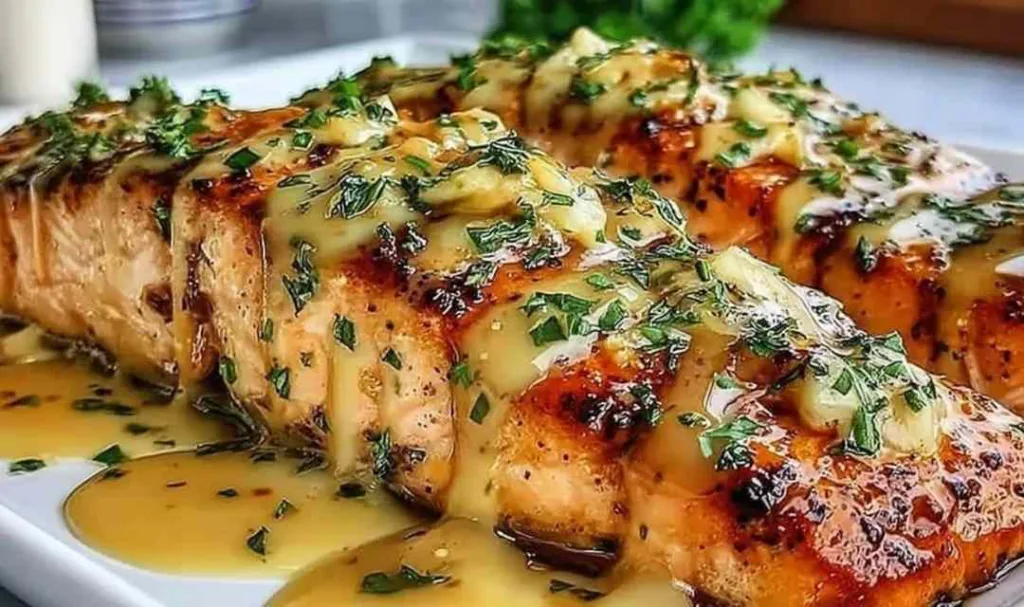 Honey-Lime Garlic Butter Baked Salmon