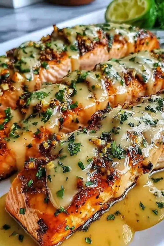 Honey-Lime Garlic Butter Baked Salmon