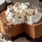 Hot Cocoa Cheesecake with Marshmallow Whipped Cream