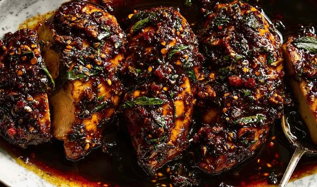 Hot Honey Baked Chicken Breasts