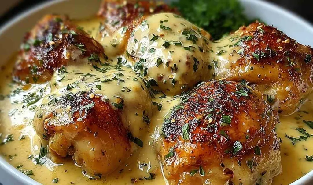 Irish Chicken in Whiskey Cream Sauce