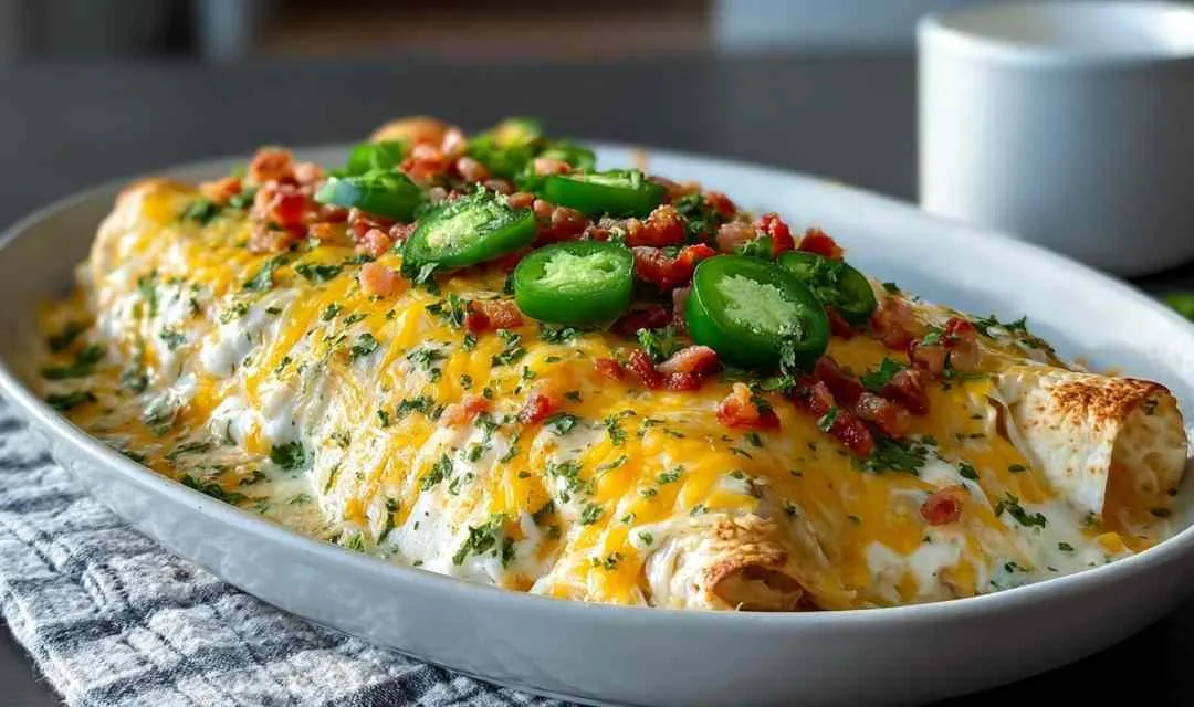 Jalapeno Popper Chicken Enchiladas
