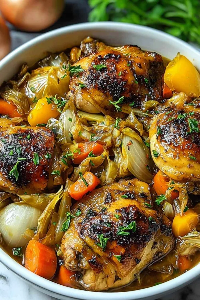 Jamaican Chicken and Cabbage