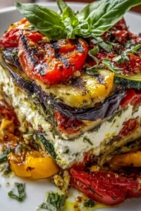 Layered Mediterranean Vegetable Lasagna with Creamy Ricotta